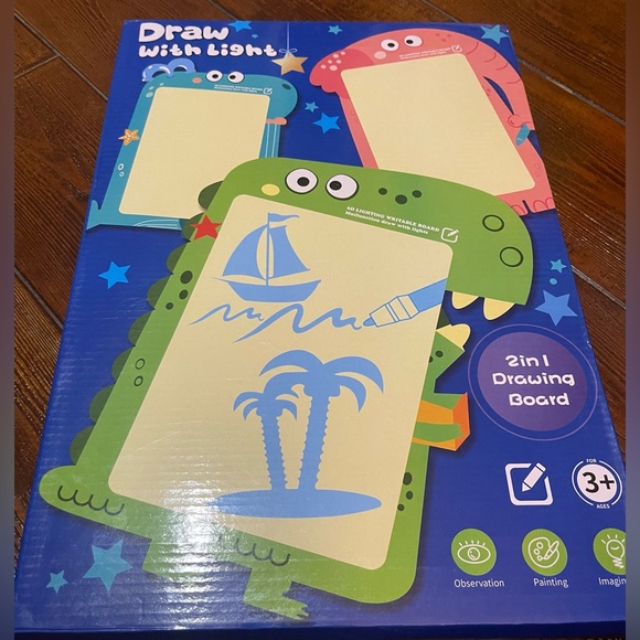 A3 Light Luminous Drawing Board Kids Draw Tablet Fluorescent Pen Educational Toy - Picture 6 of 6